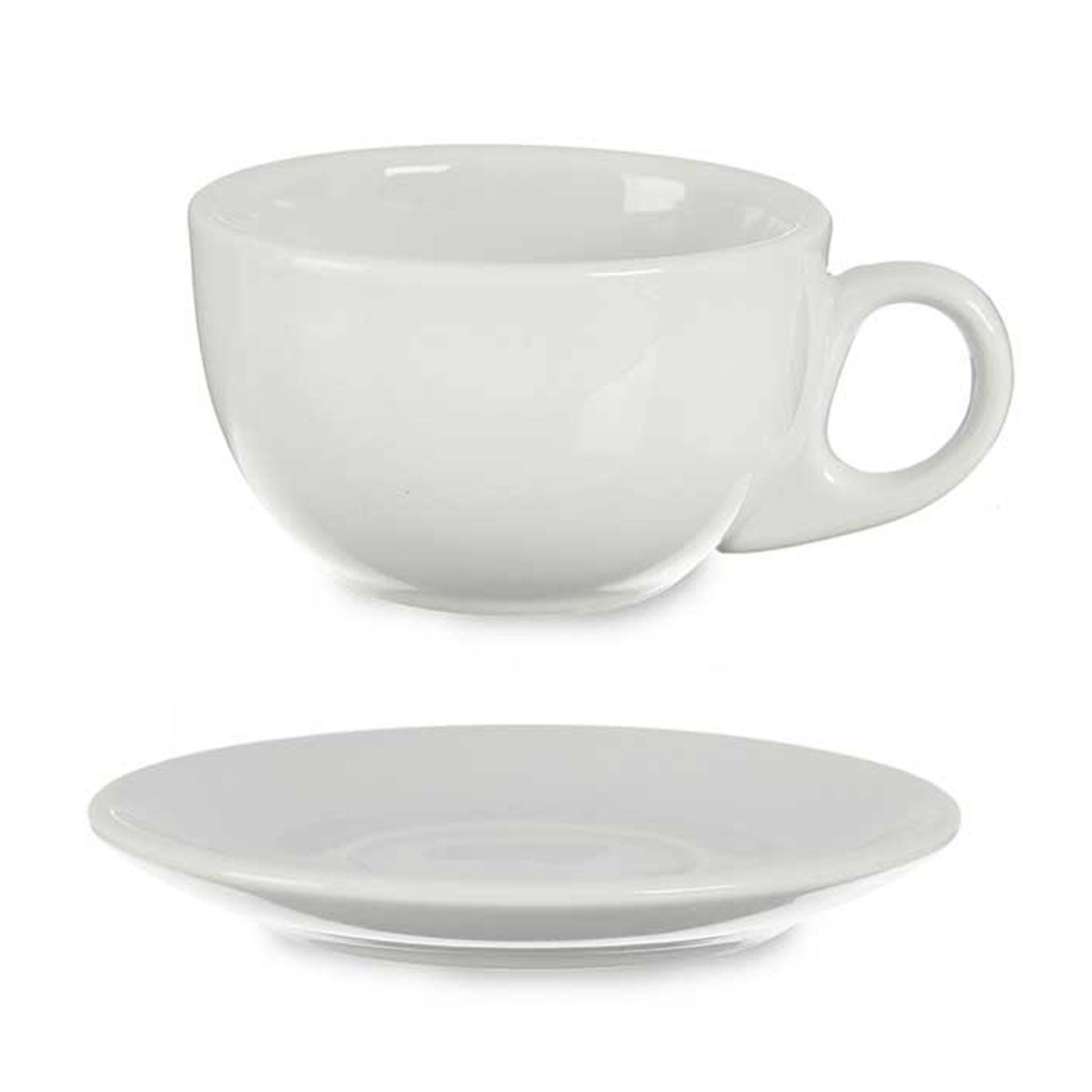 Set 6 Tazas Cafe Porcelana Blanca Con Pl Colección Vessia_3