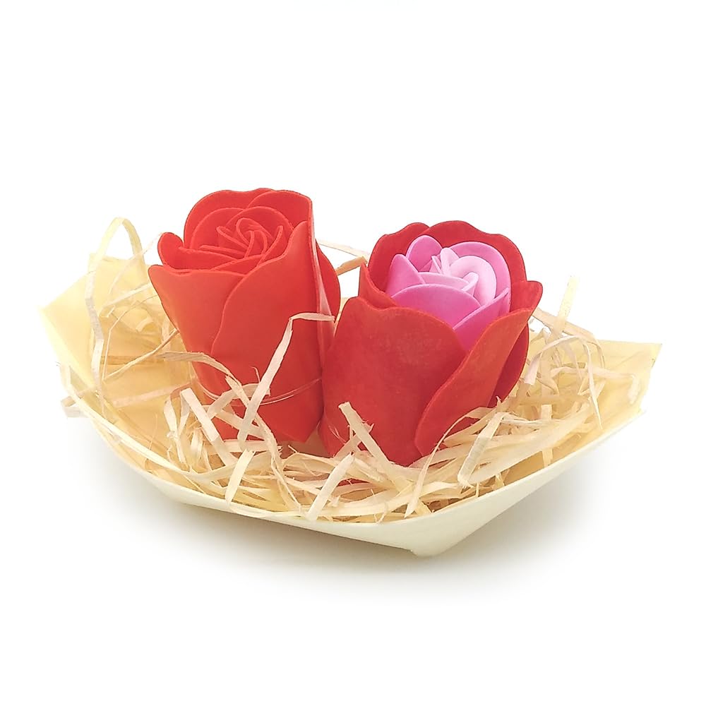 50 Barcas Con Flores Para Regalo Invitados (rojo) - Rosas De Jabón Para Baño Aromático. Detalle Original Para Eventos_5
