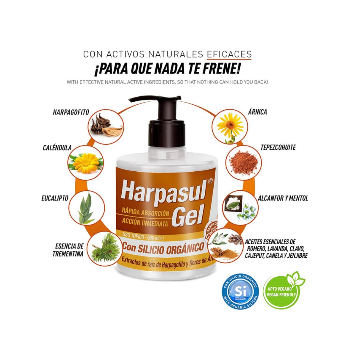 HARPASUL® gel con silicio orgánico Natysal  200 ml.