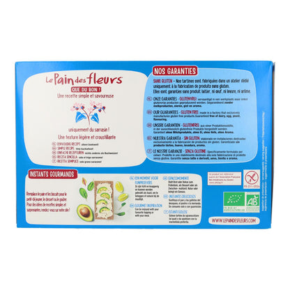 Tostadas Crujientes Crakers de Trigo Sarraceno sin sal sin gluten BIO Le Pain de Fleurs  150 g