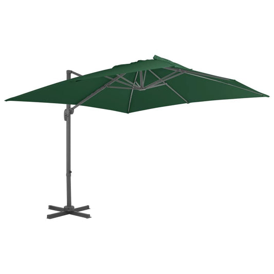 Vidaxl Sombrilla Jardín Voladiza Con Palo De Aluminio Verde 400x300 Cm_0