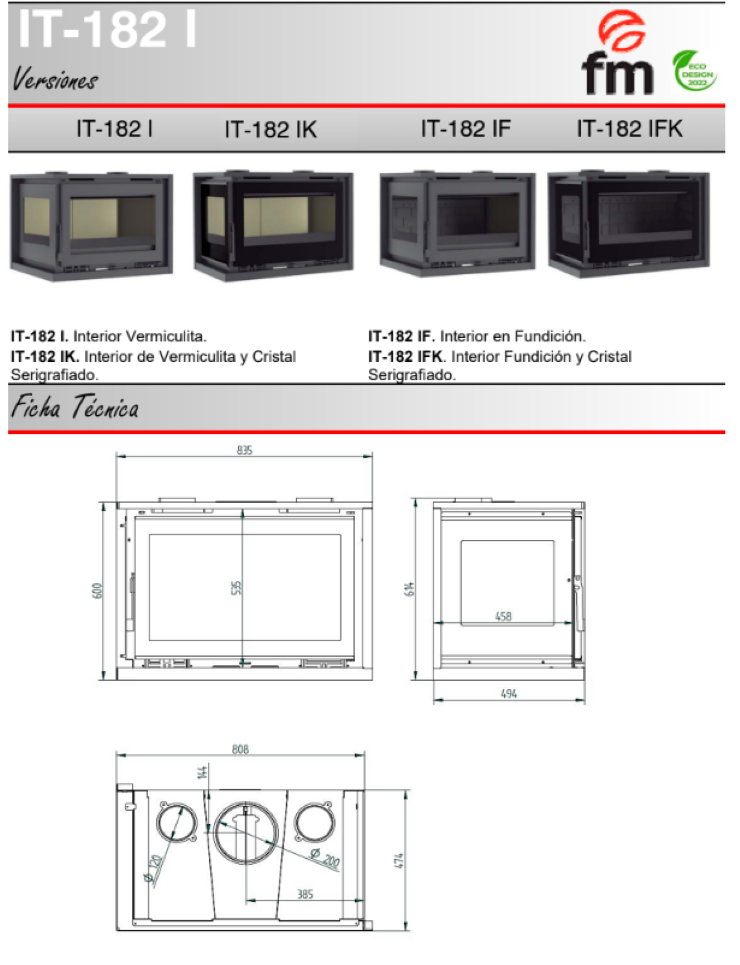 BRICOSOL Insertable de leña esquina FM Modelo IT-182 IFK Interior Fundición Cristal Serigrafiado_3