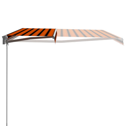 Toldo Manual Retráctil Naranja Y Marrón 400x300 Cm_5