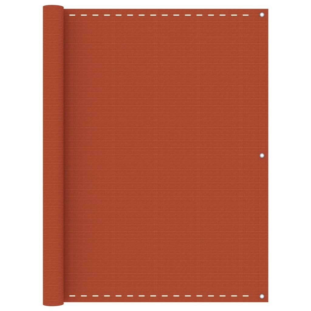 Vidaxl Toldo Para Balcón Hdpe Naranja 120x500 Cm_0