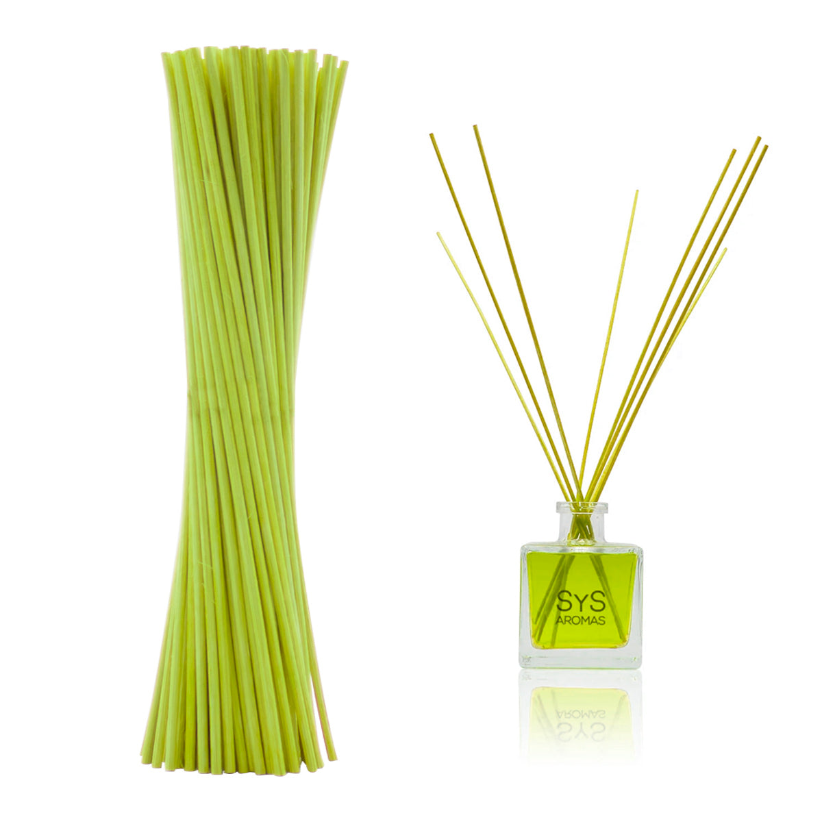 Varillas Difusor SYS 50 Uds | Ratán Natural Verde | Mikado | Alta Absorción | 2,5 mm X 32 cm_1