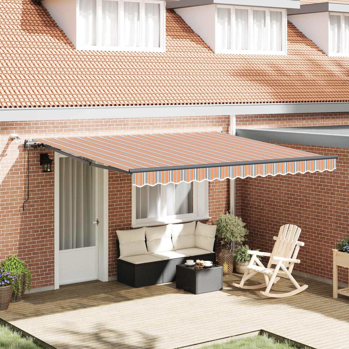 Toldo Retráctil Multicolor 400 X 300 Cm Poliéster_1