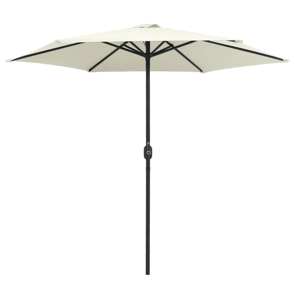 Vidaxl Sombrilla De Jardín Con Palo Aluminio Blanco Arena 270x246 Cm_1