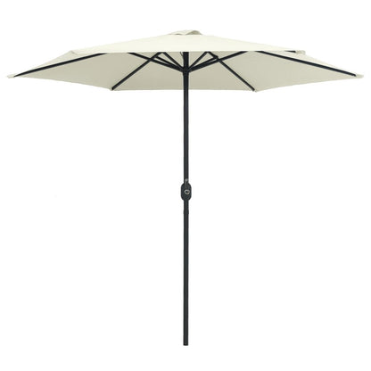 Vidaxl Sombrilla De Jardín Con Palo Aluminio Blanco Arena 270x246 Cm_1