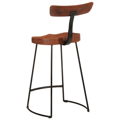 Taburetes De Barra 2 Uds 49x43x88 Cm Madera Maciza De Mango_2