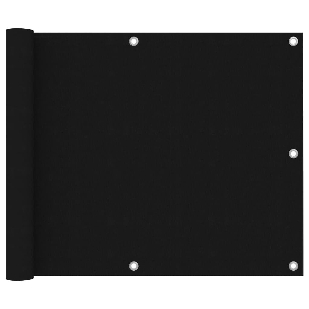 Vidaxl Toldo Para Balcón De Tela Oxford Negro 75x600 Cm_0