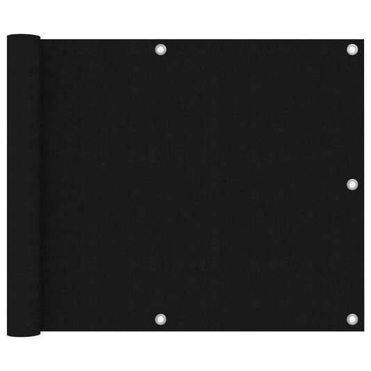 Vidaxl Toldo Para Balcón De Tela Oxford Negro 75x600 Cm_0