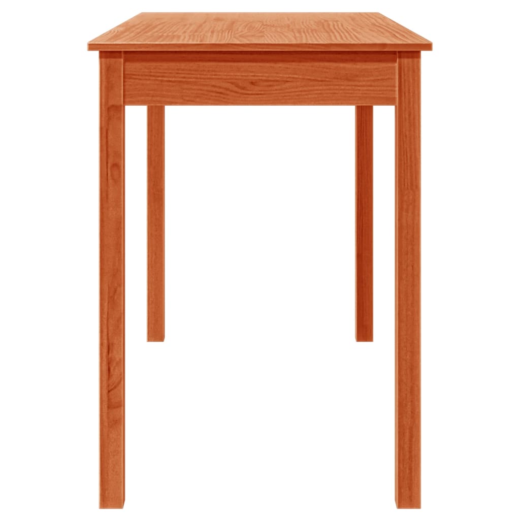 Mesa De Comedor Madera Maciza De Pino Marrón Cera 110x55x75 Cm_4