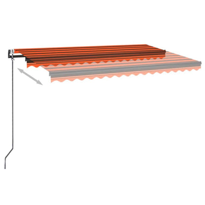 Toldo Automático Retráctil Naranja Y Marrón 400x300 Cm_2