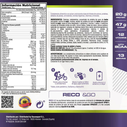 Reco &amp;go - 1kg - Chocolate Con Leche - Recarga Los Depósitos De Glucóge - Masmusculo_5