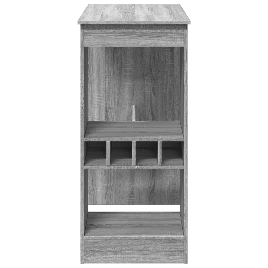 Mesa Alta Con Estantes Madera Gris Sonoma 90x47,5x103,5 Cm_3