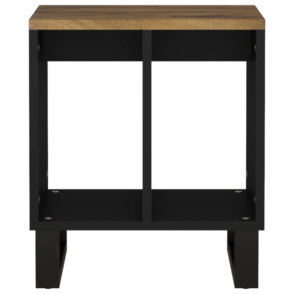 Mesa Auxiliar Madera Maciza Mango Y Tecnológica 40x31x46 Cm_2
