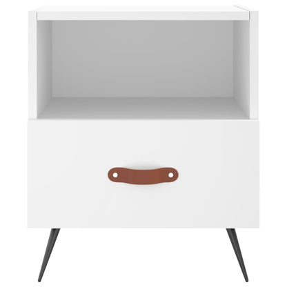 Mesita De Noche Madera De Ingeniería Blanco 40x35x47,5 Cm_2