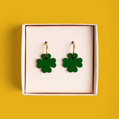 Pendientes Clover De Madera | Joyería Artesanal, Ligera Y Elegante | Diseño Natural Y Original_1