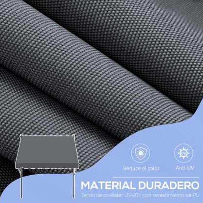 Outsunny Toldo Manual Retráctil 200x175x210-310cm Manivela Protección Solar Uv40_5