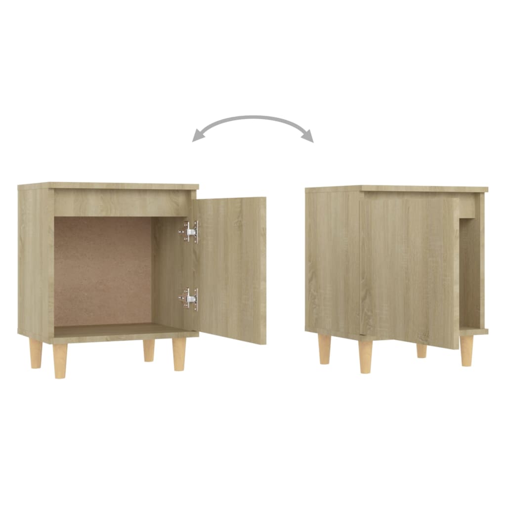 Mesitas De Noche 2 Uds Con Patas Madera Roble Sonoma 40x30x50cm_3