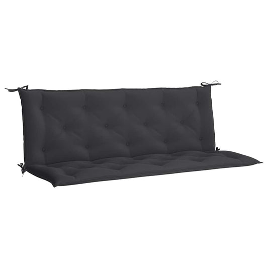 Vidaxl Cojín De Banco De Jardín Tela Oxford Negro 150x(50+50)x7 Cm_0