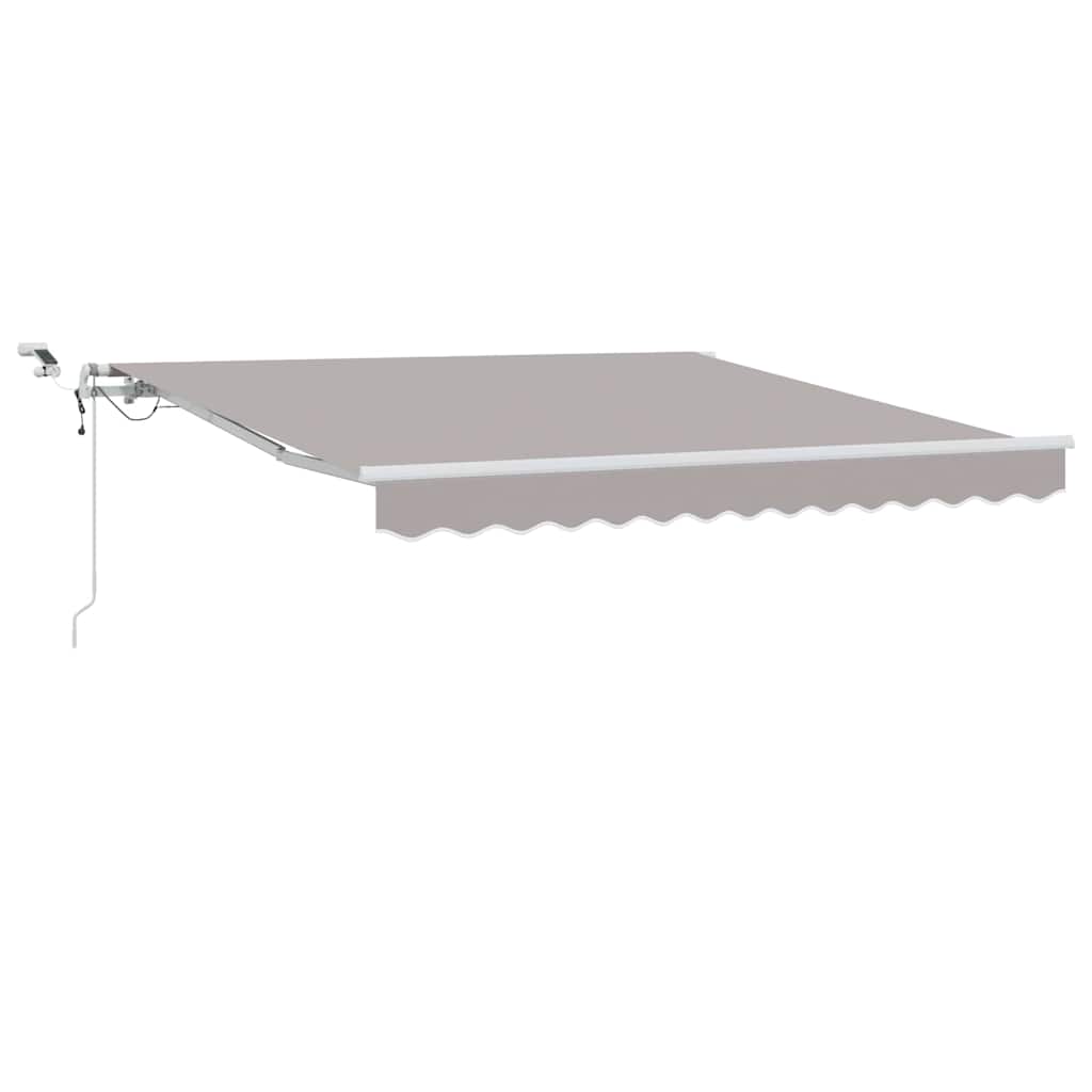 Toldo Retráctil Gris Claro 350 X 250 Cm Poliéster_0