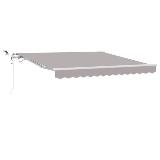 Toldo Retráctil Gris Claro 350 X 250 Cm Poliéster_0