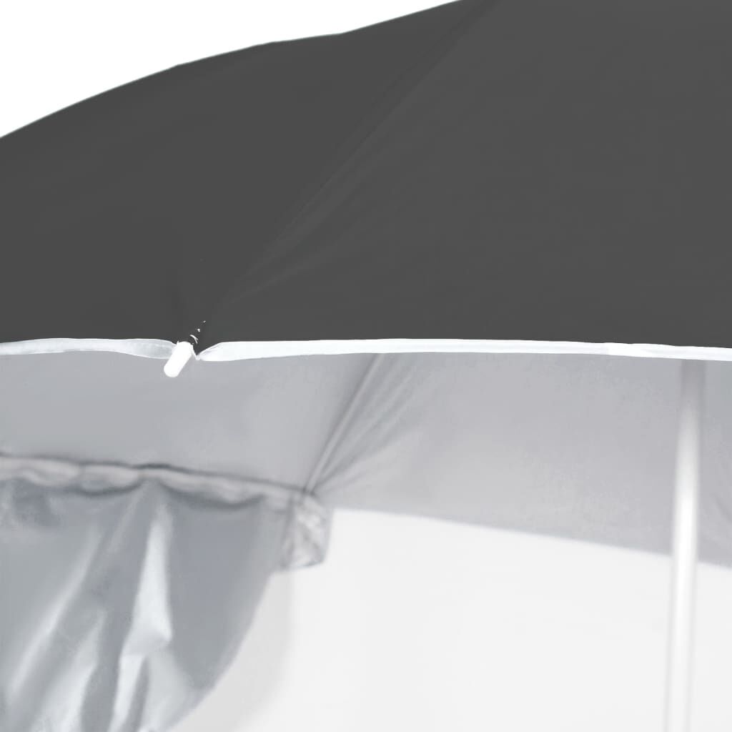 Vidaxl Sombrilla De Playa Con Paredes Laterales Gris Antracita 215 Cm_4