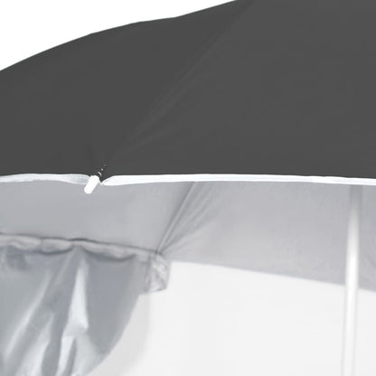 Vidaxl Sombrilla De Playa Con Paredes Laterales Gris Antracita 215 Cm_4