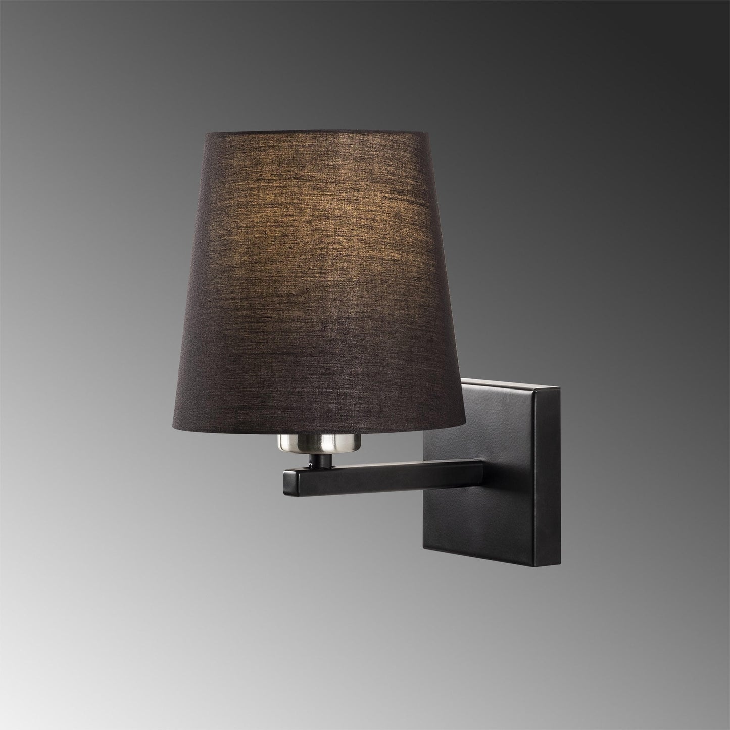Aplique De Pared Pantalla Negra, Metal, 18x24x30, Casquillo E 27 Max 40 W_3