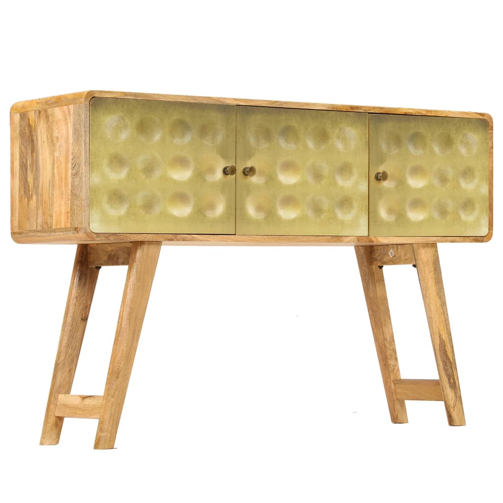 Aparador De Madera Maciza De Mango 120x30x80 Cm_1