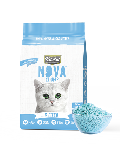 Kit Cat Arena Eco Nova - Kitten Baby Powder 7 L Arena para gatos