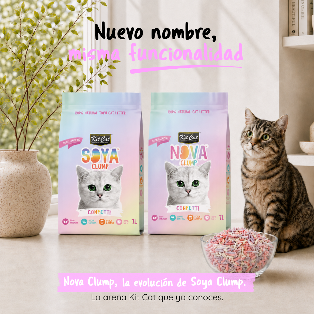 Kit Cat Arena Eco SoyaClump - Confetti 7 L Arena para gatos