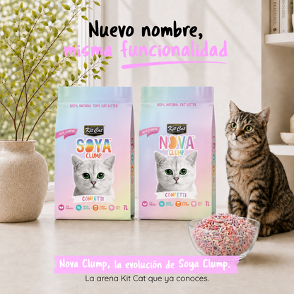 Kit Cat Arena Eco SoyaClump - Confetti 7 L Arena para gatos