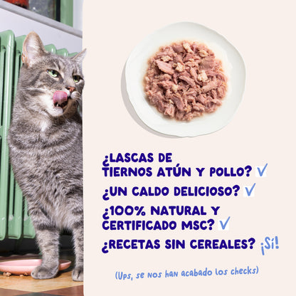 Filetes de atún con pollo para gatos Edgard & Cooper 70 g