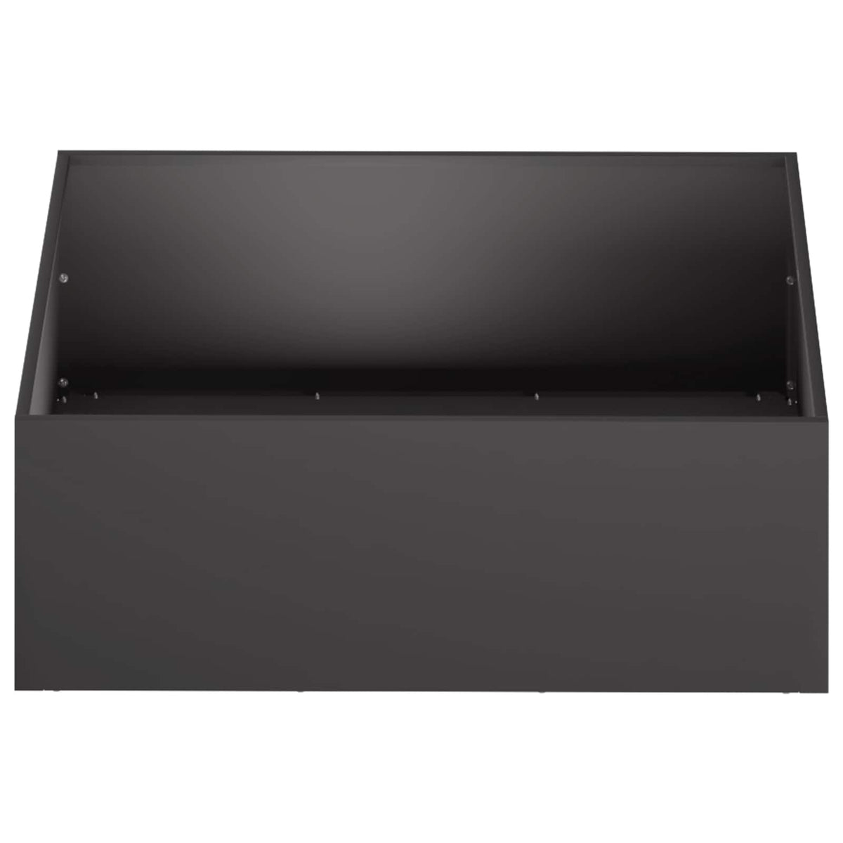 Macetero De Jardín Negro 40 X 40 X 20 Cm Acero Laminado En Frío_2