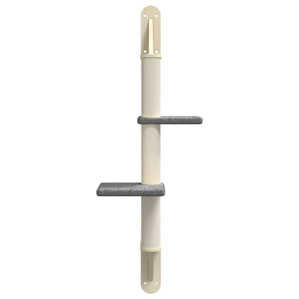 Vidaxl Árbol Rascador Para Gatos De Pared Gris Oscuro 108 Cm_3