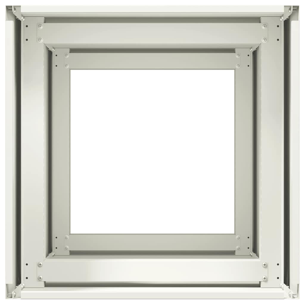 Jardinera De Acero Laminado En Frío Blanco 40x40x80 Cm_4