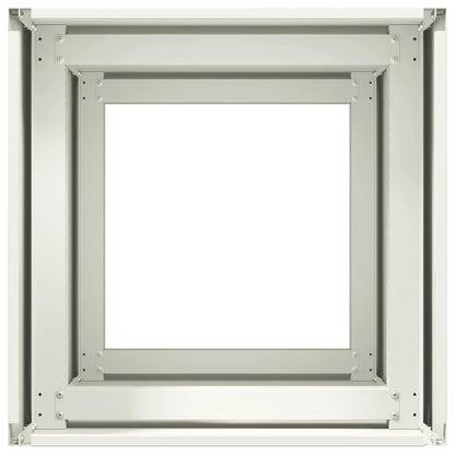 Jardinera De Acero Laminado En Frío Blanco 40x40x80 Cm_4