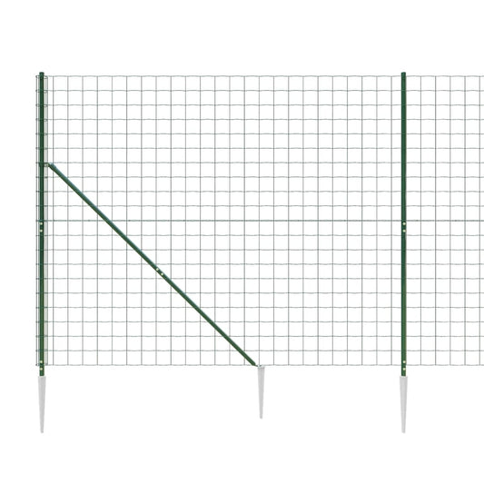 Cerca De Alambre Con Pinchos De Anclaje Verde 2x10 M / Vetonek_0