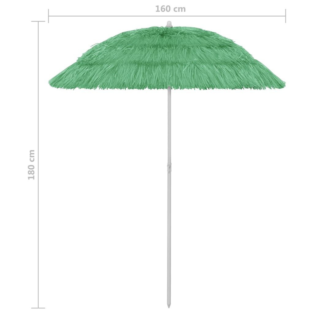 Vidaxl Sombrilla De Playa Hawaii Verde 180 Cm_2