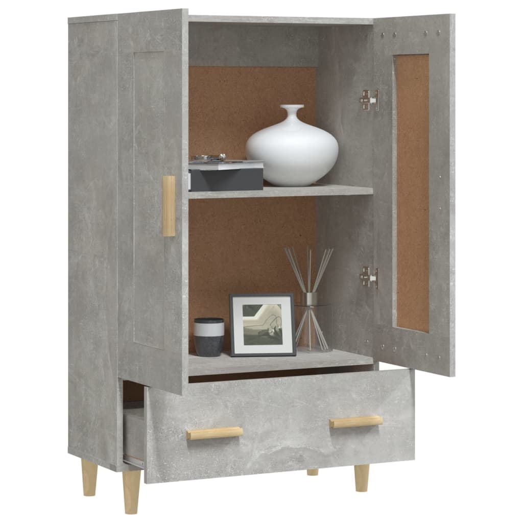 Aparador De Madera Contrachapada Gris Hormigón 70x31x115 Cm / Vetonek_3