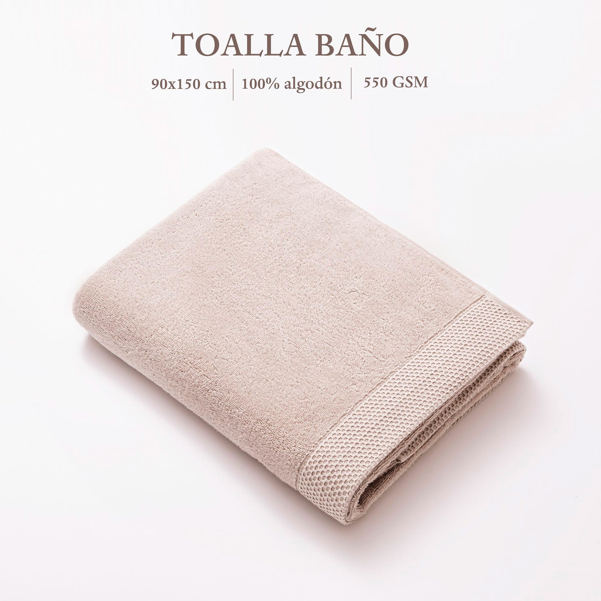 Toalla De Baño 90x150cm 100% Algodón 550gsm Crudo Logo Bordado Haze Scalpers Home_1