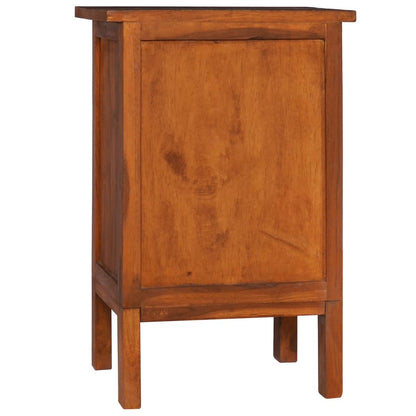 Mesita De Noche De Madera Maciza De Teca 40x35x60 Cm_3
