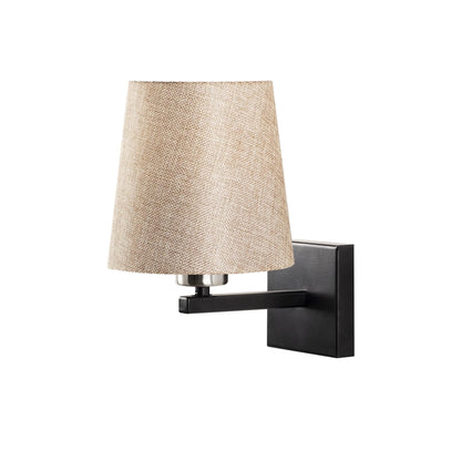 Aplique De Pared, Hierro , Negro nickel crema, 18x24x30, Casquillo E 27 Max 40 W_2