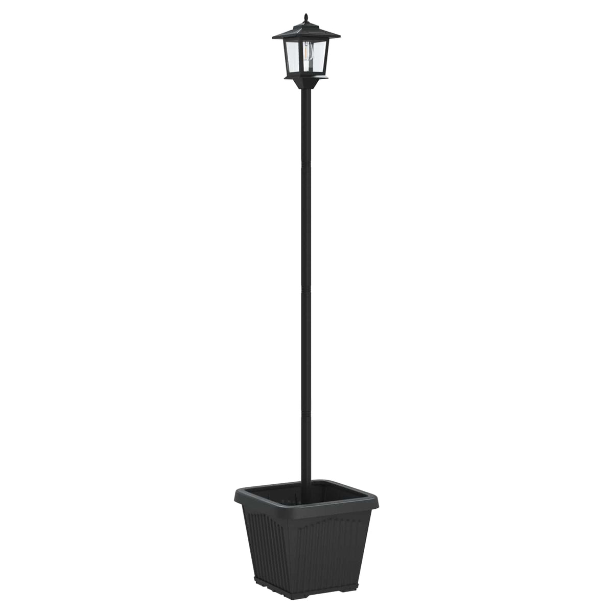 Farola Solar Con Macetero With Led Bulb Negro 32 X 32 X 158 Cm_4