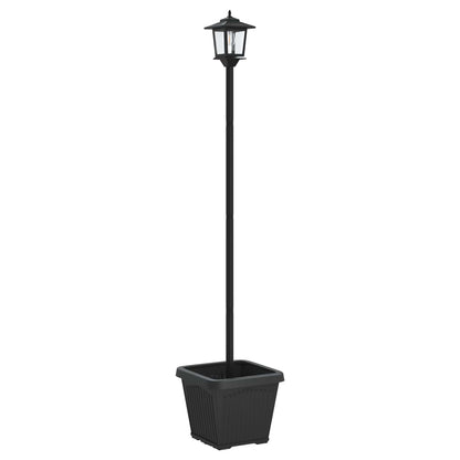 Farola Solar Con Macetero With Led Bulb Negro 32 X 32 X 158 Cm_4
