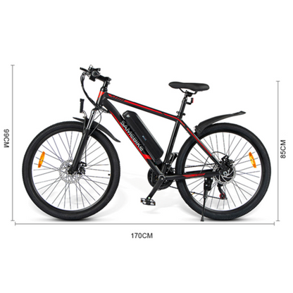 Bicicleta Eléctrica De Montaña Samebike Sy26 350w-36v-10ah (360wh) - Rueda 26 Color Negro_2