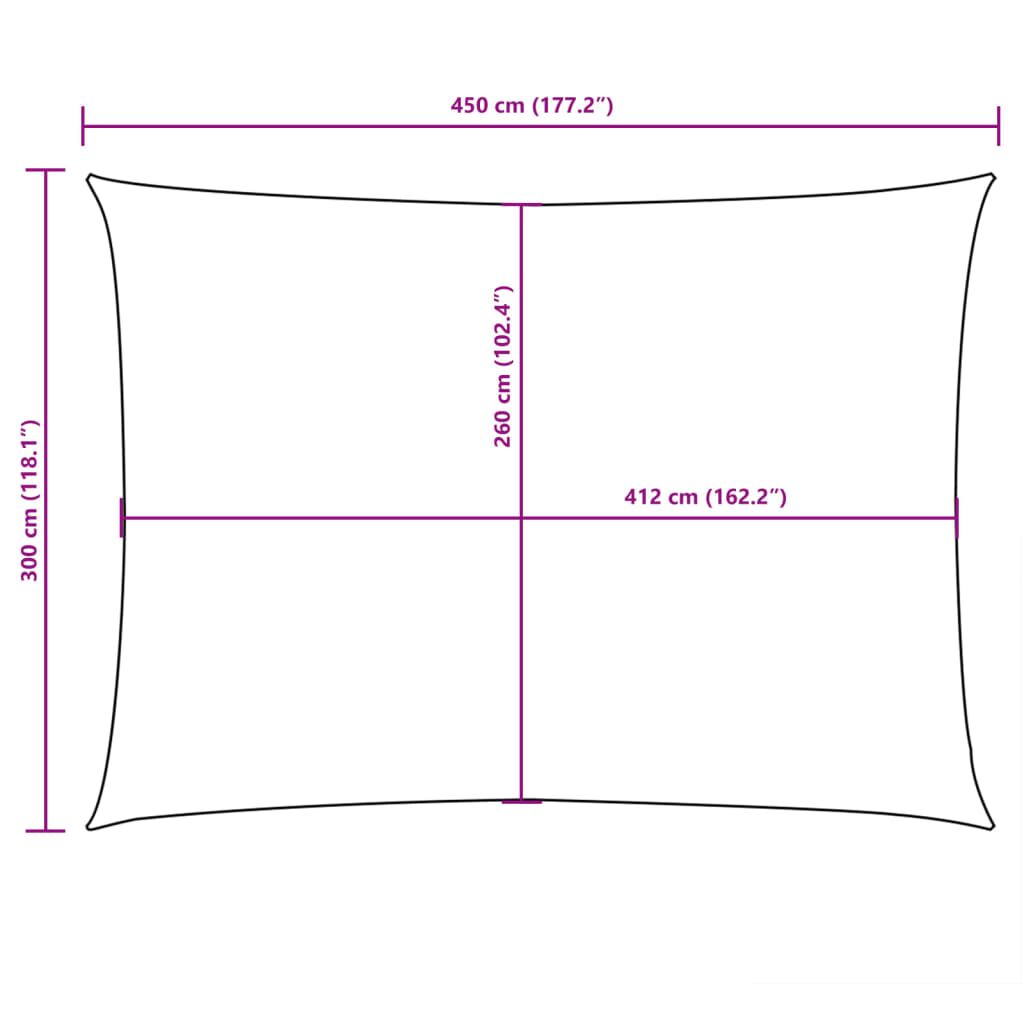 Vidaxl Toldo De Vela Rectangular Tela Oxford Gris Antracita 3x4,5 M_2