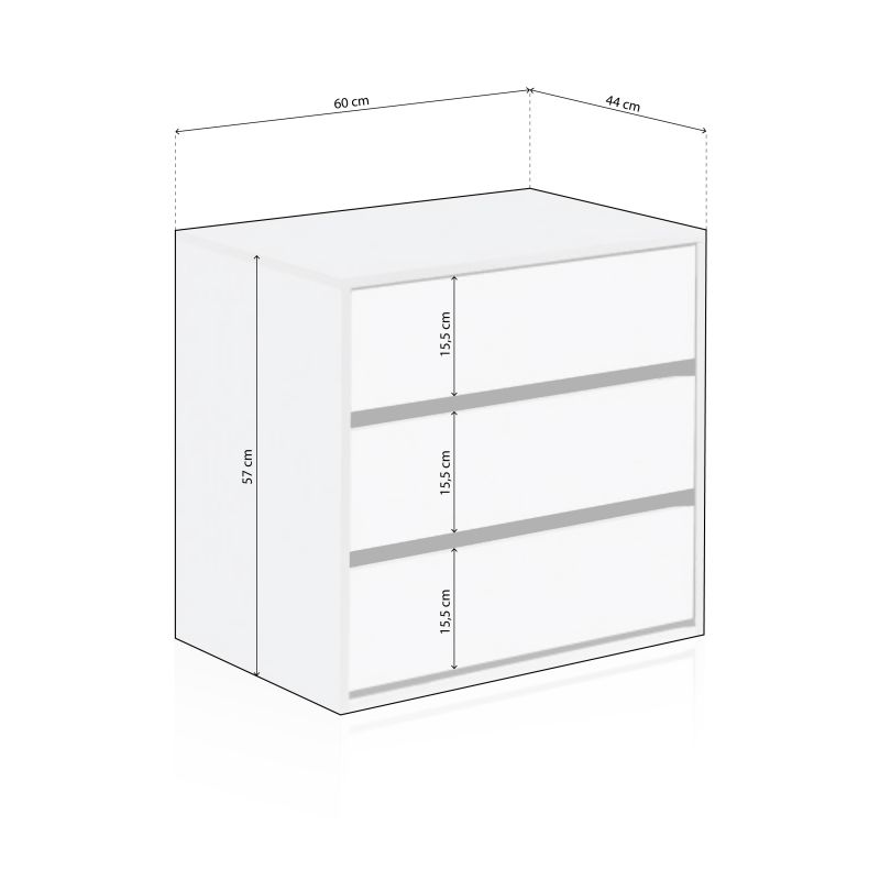 Cajonera Vera Melamina, Blanco Artik, 60 X 57 X 44_4